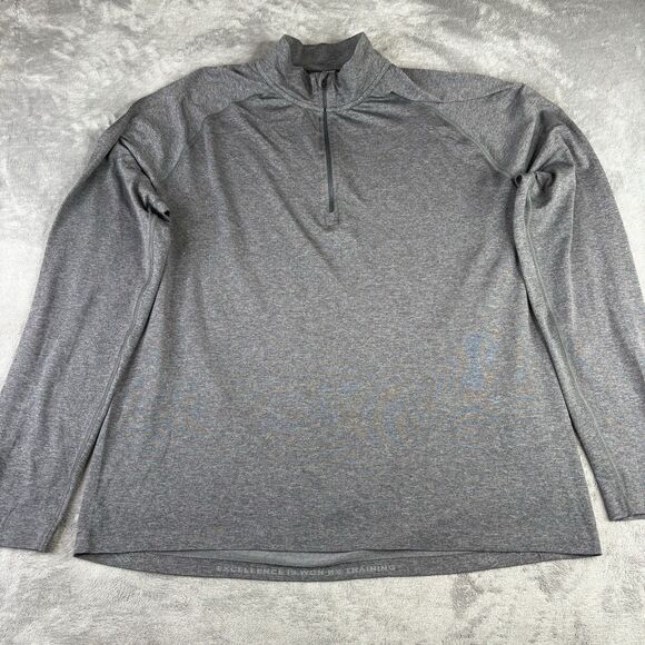 Rhone Pullover Mens 2XL Gray Perforated Half Zip Performance Athletic Shirt - Picture 1 of 12